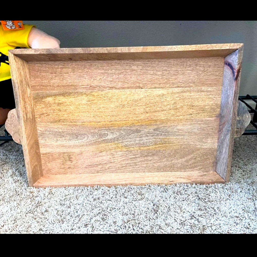 Hearth and Hand carved wood tray